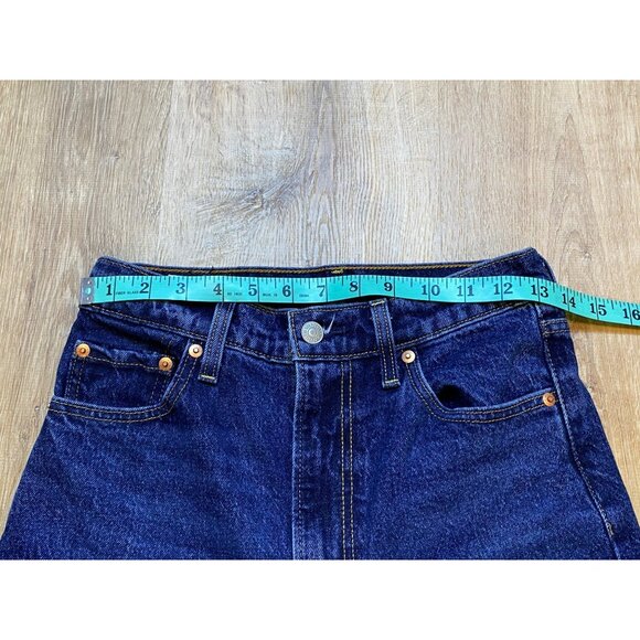 Levis Ribcage Bell Bottom High-Rise Womens Denim Jeans Size 26 Dark Wash Flared - Picture 6 of 6